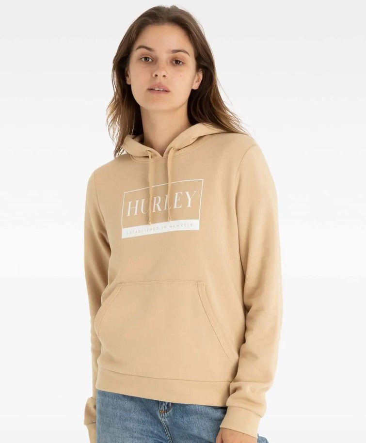 Hurley Found Pullover Women's Fleece Hoodie in vanilla bean colour