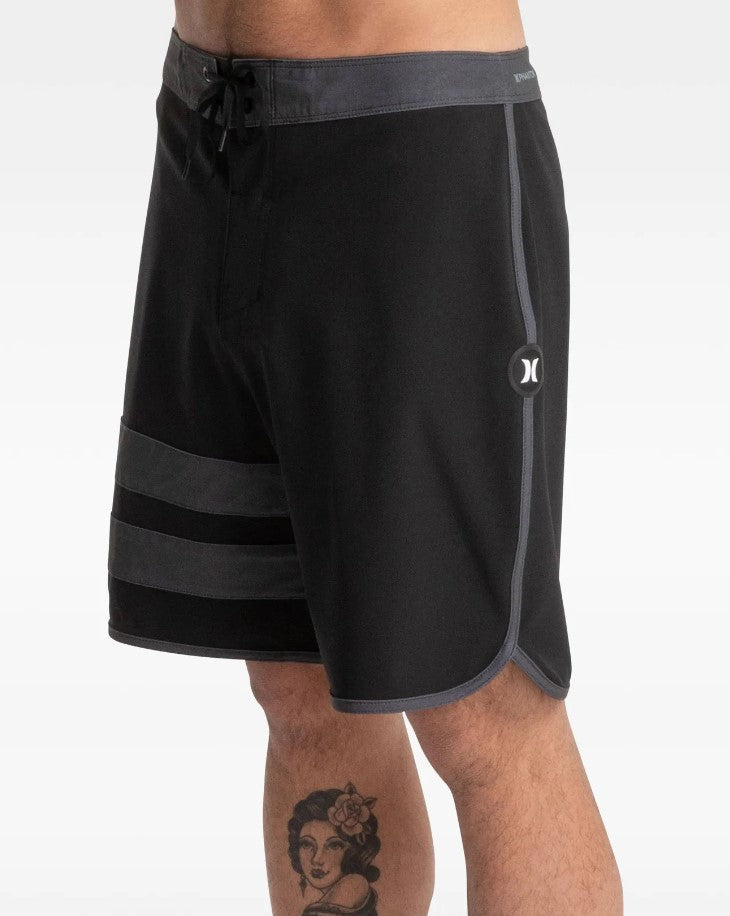 Hurley Phantom Block Party Mens Boardshorts in black from side