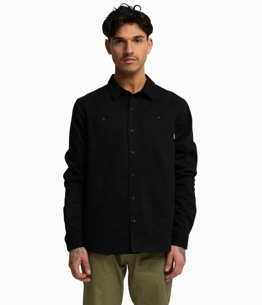 Hurley Staple Long Sleeve Shirt in black
