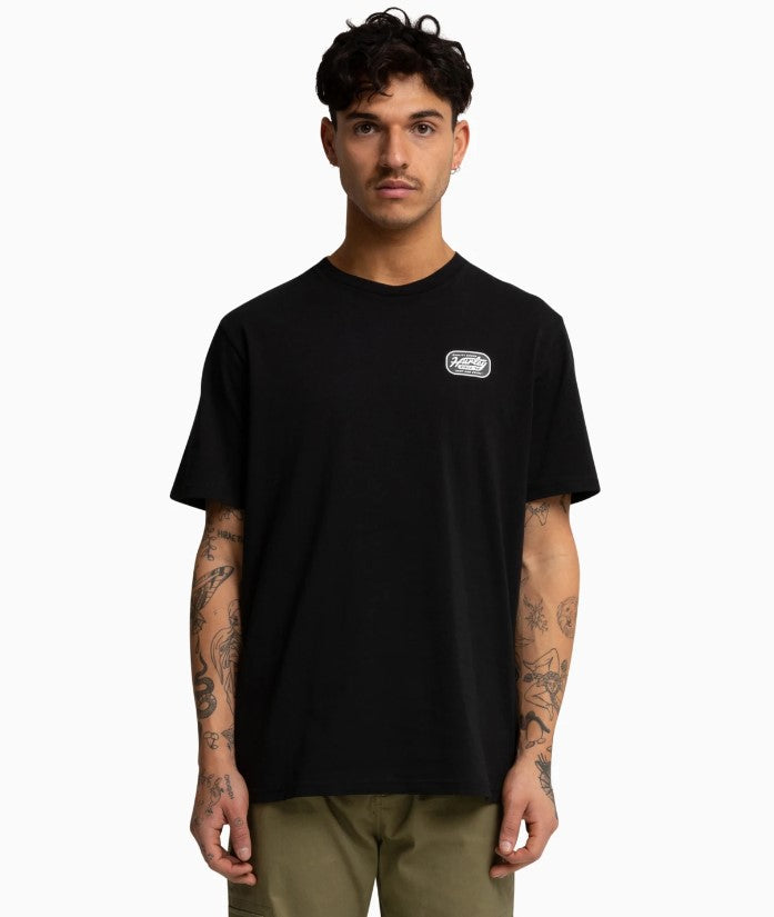 Hurley Surf and Enjoy Tee in black from front