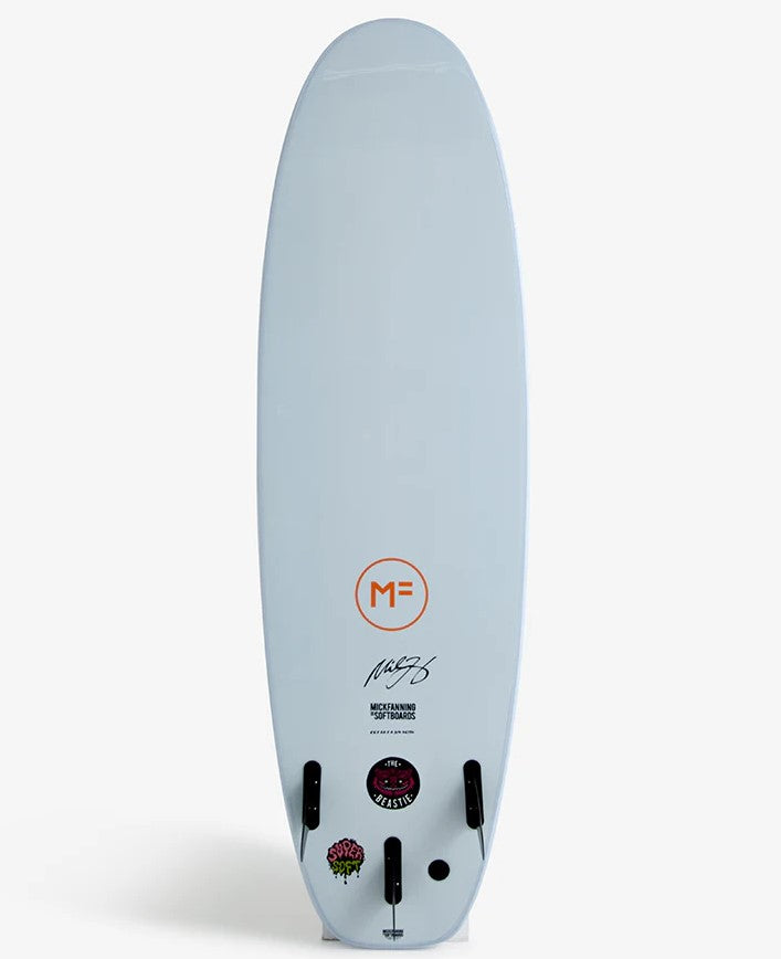 Mick Fanning 7'0 Beastie Supersoft Softboard showing bottom