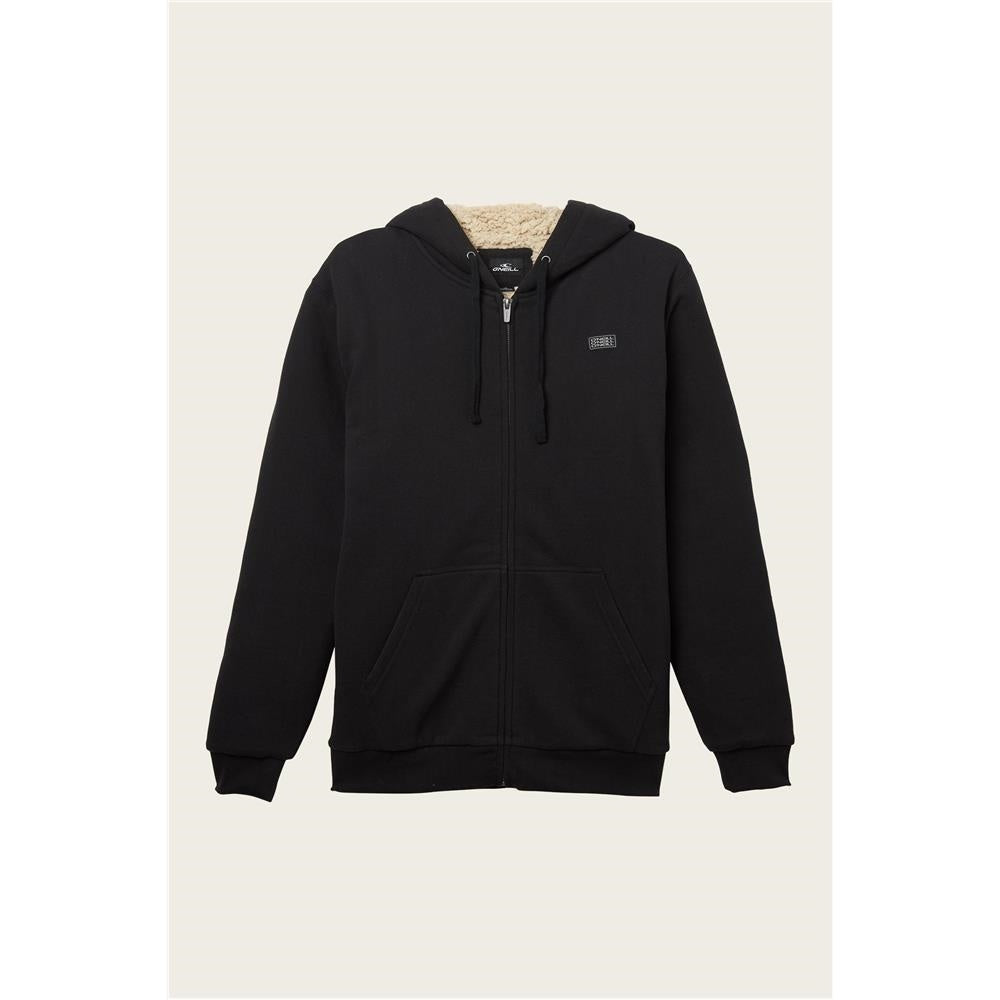O'neill Fifty Two Mens Sherpa Jacket in black from front