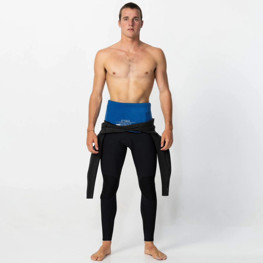 O'Neill Hyperfreak 4/3+mm Hooded Chest Zip Wetsuit with top down