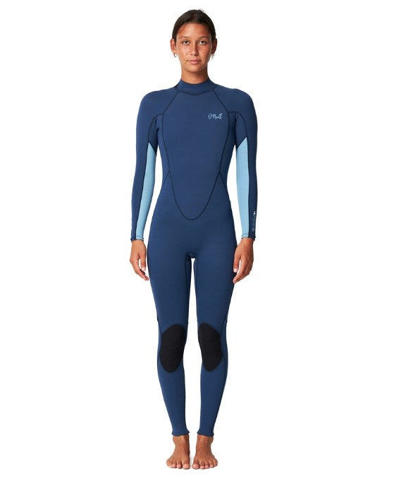 O'Neill Womens Reactor 3/2mm Wetsuit in navy colourway from front