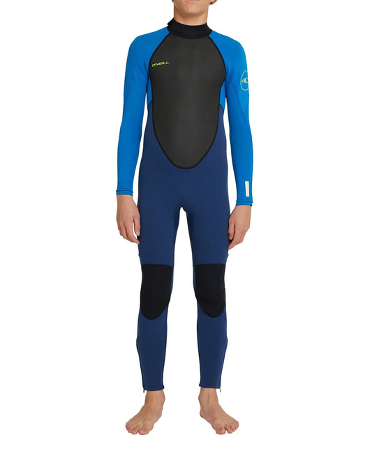 O'Neill Youth Reactor II 3/2mm FL Wetsuit in navy and ultra blue