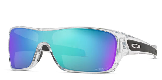 Oakley Turbine Rotor Polished Clear frames with Prizm Sapphire lens Sunglasses