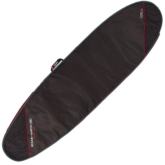 Ocean and Earth 10" Compact Day Longboard Bag in black and red