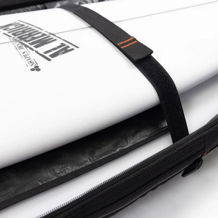 Ocean and Earth HYPA 6'4 Two Shortboard Travel Cover with boards tied in