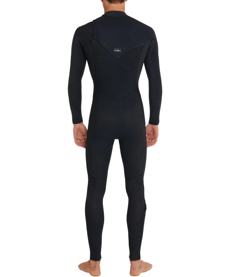 Oneill Hyperfreak Chest Zip 4/3+mm Mens Steamer in black from rear