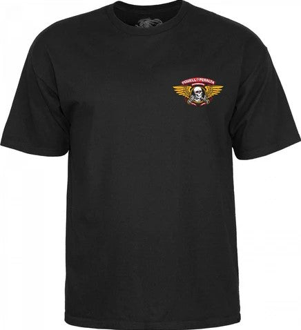 Powell Peralta Winged Ripper Tee in black showing front print
