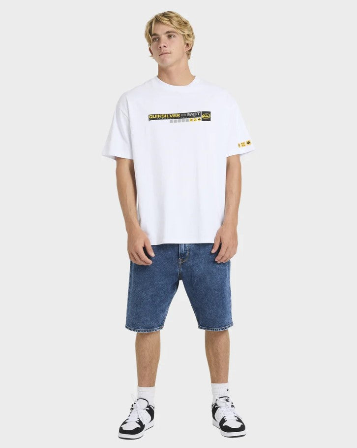 Quiksilver ABT Tee in white on a model from the front