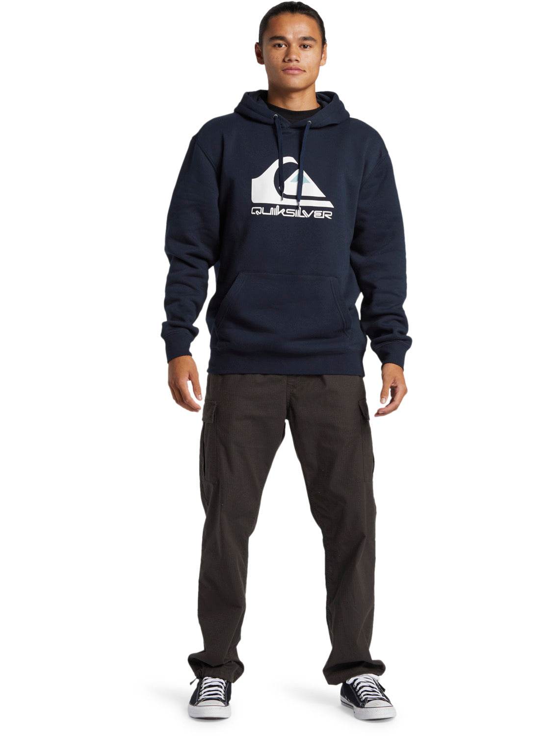 Quiksilver Big Logo Hoodie in dark navy