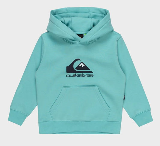 Quiksilver Big Logo Boys Hoodie in aqua sky colourway