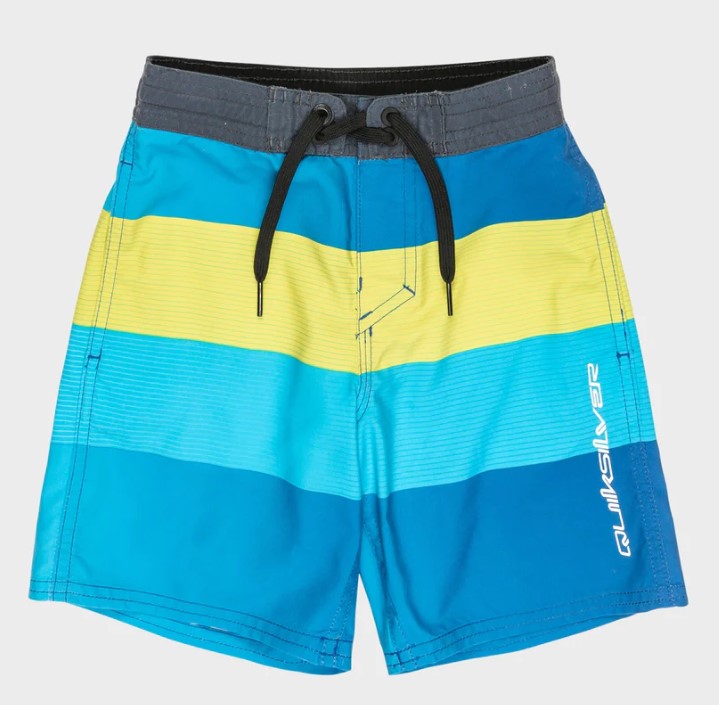 Quiksilver Groms Everyday Padang 13" Boardshorts in monaco blue stripe from the front