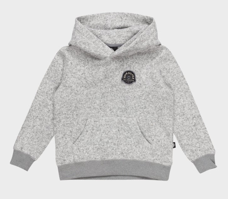 Quiksilver Boys Keller Art Hoodie in light grey heather from front