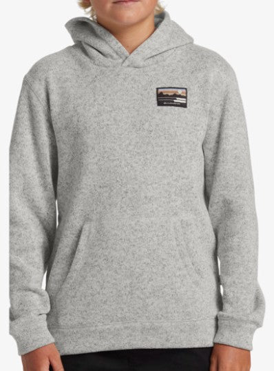 Quiksilver Boys Keller Land And Sea Hoodie Cadet Grey Heather