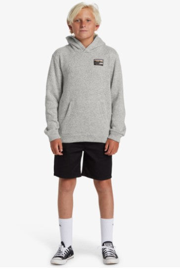 Quiksilver Boys Keller Land And Sea Hoodie Cadet Grey Heather