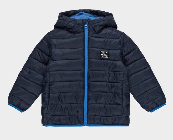 Quiksilver Scaly Boys Puffer Jacket in dark navy from front