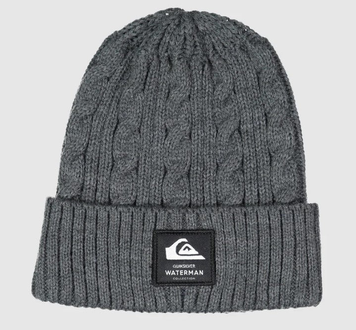 Quiksilver Cable Beanie in charcoal heather colourway