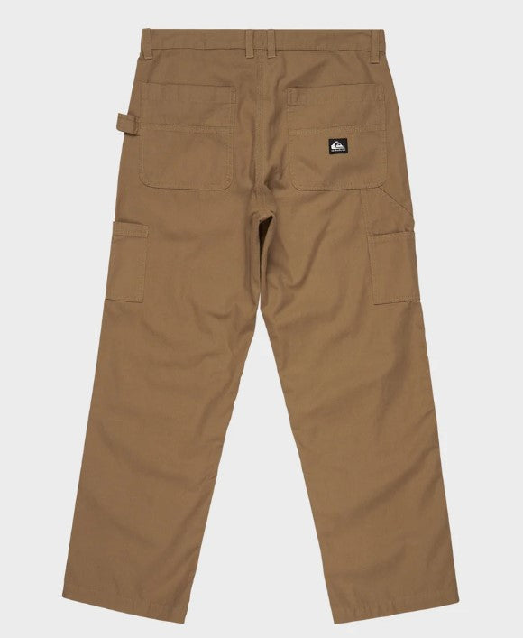 Quiksilver Mens Carpenter Canvas Pants in lead grey colourway from rear