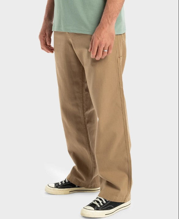 Quiksilver Mens Carpenter Canvas Pants in lead grey colourway from side