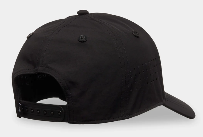 Quiksilver Decades Tech Snapback Cap in black from rear