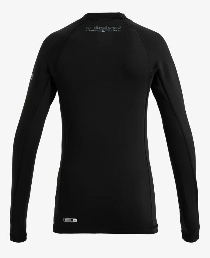 Quiksilver Everyday Heat Long Sleeve Youth Thermal Rashie in black from rear