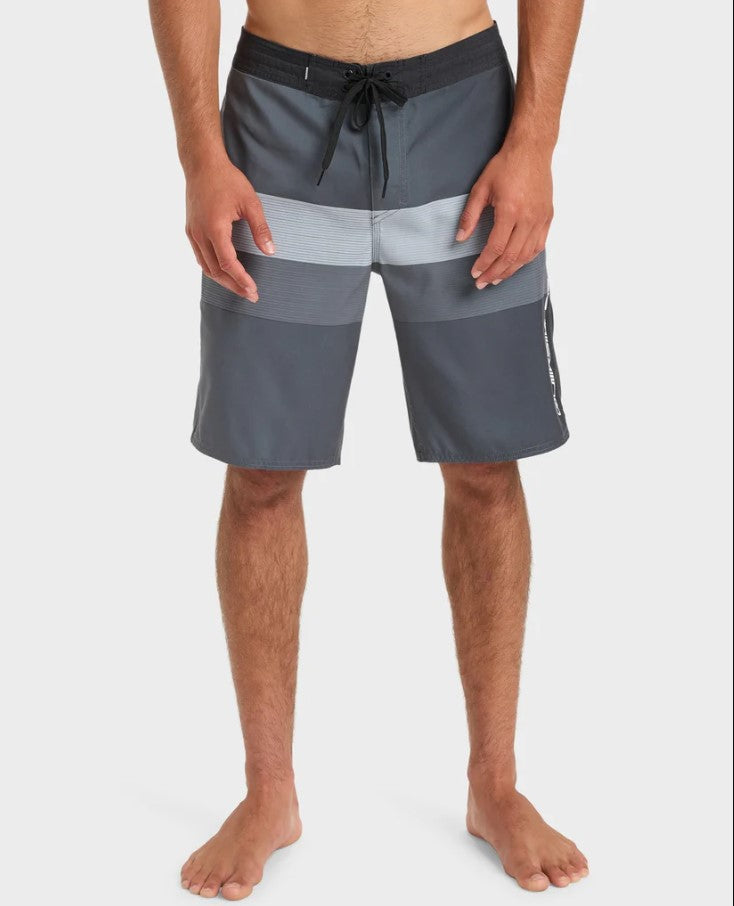 Quiksilver Everyday Padang Boardshorts in black and grey stripes from front