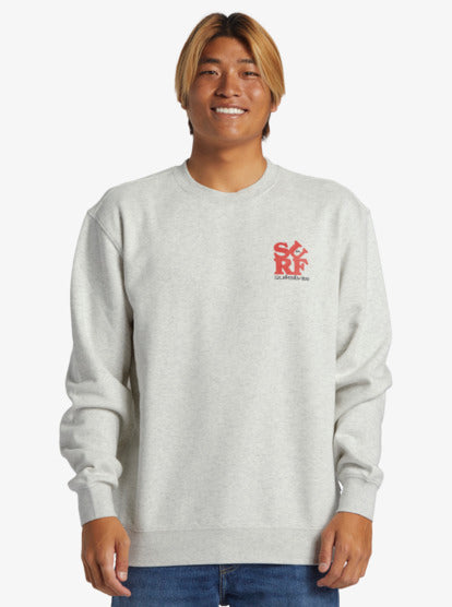 Quiksilver Graphic Mix Crew white marble heather