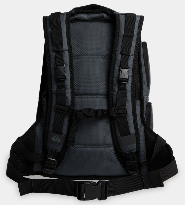 Quiksilver Grenade 32 Litre Tech Backpack in iron gate from the rear