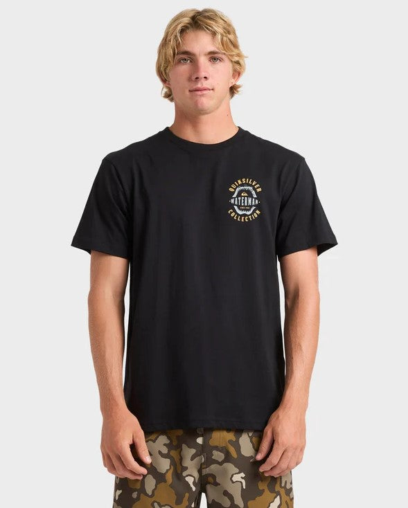 Quiksilver Heavy Hooks Waterman T-Shirt in black from front