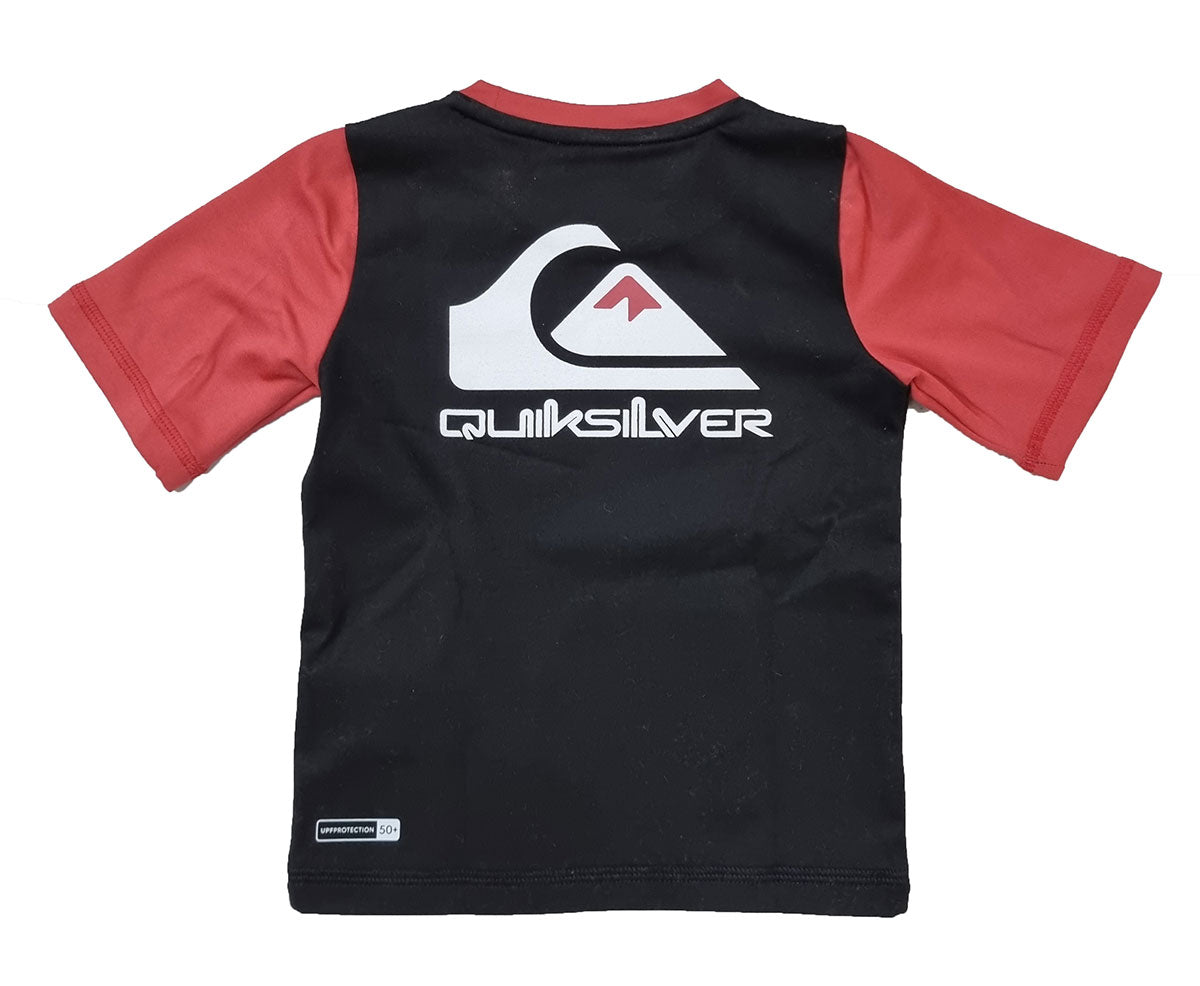 Quiksilver Heats Omni Boys SS Rashguard black red back