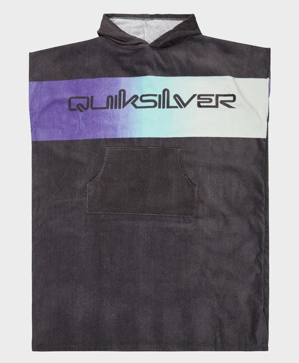 Quiksilver Mens Hooded Towel in iron gate colourway from front
