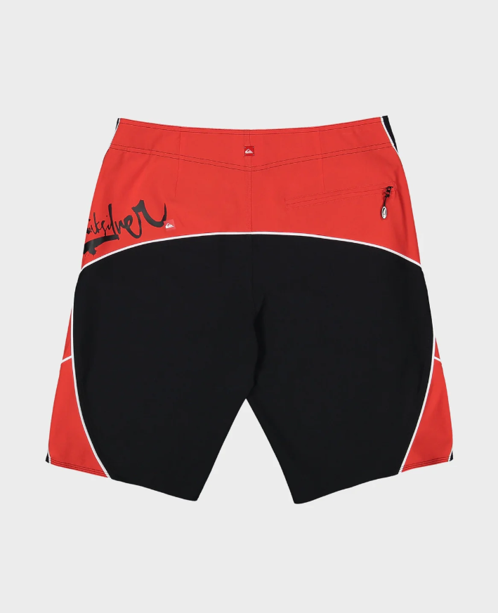 Quiksilver Nomad 21" Men's Boardshorts in black with red from rear