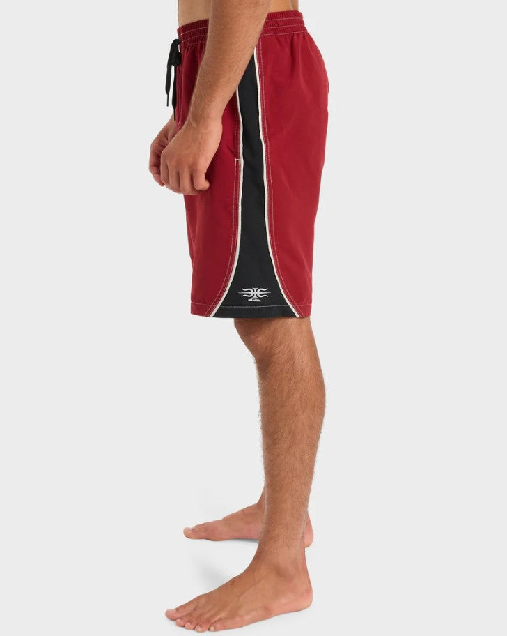 Quiksilver Mercury 99 Volley Shorts in biking red from side