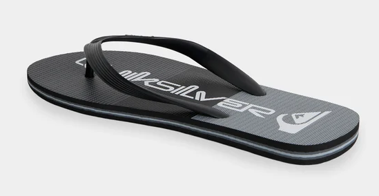 Quiksilver Moncata Jandals in grey/grey/black colourway showing right jandal from rear