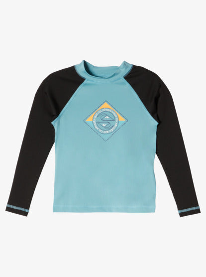 Quiksilver Next Gen Long Sleeve Boys Rash Top in reef waters colourway