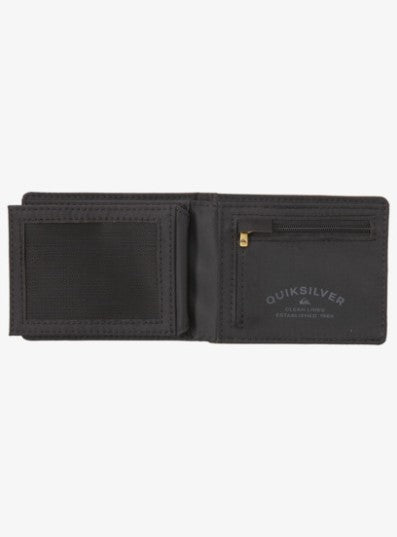 Quiksilver Stitchy 3 Men's Wallet from inside showing coin section