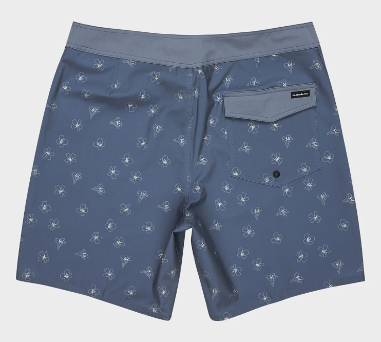 Quiksilver Surfsilk Straight Leg 18" Men's Boardshorts in china blue from rear