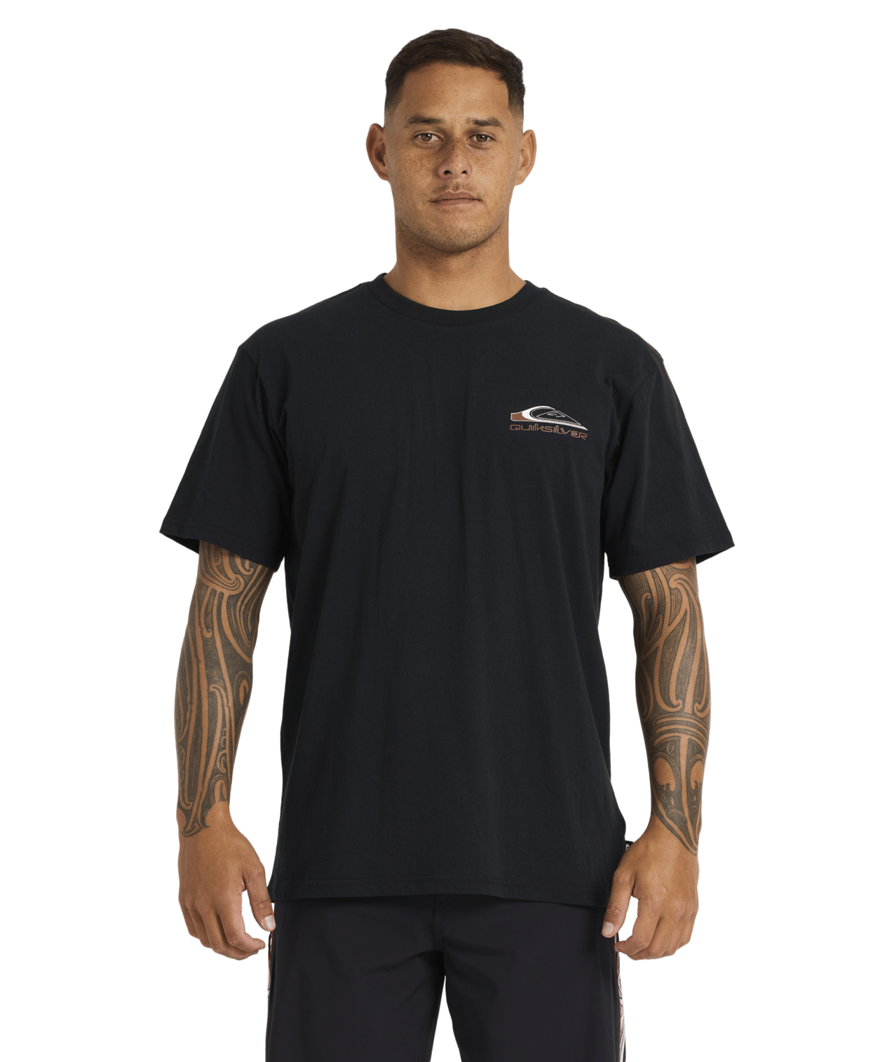Quiksilver Tai Kehu Tohu T-Shirt in black from front on kehu butler