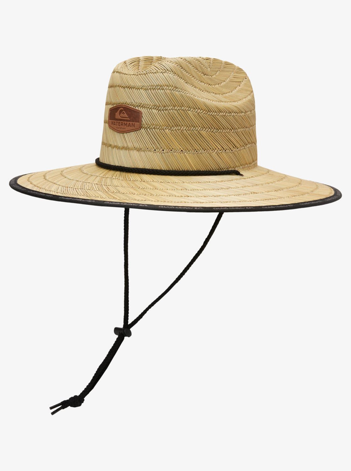 Quiksilver Waterman Dredged Straw Hat in natural colourway with black trim