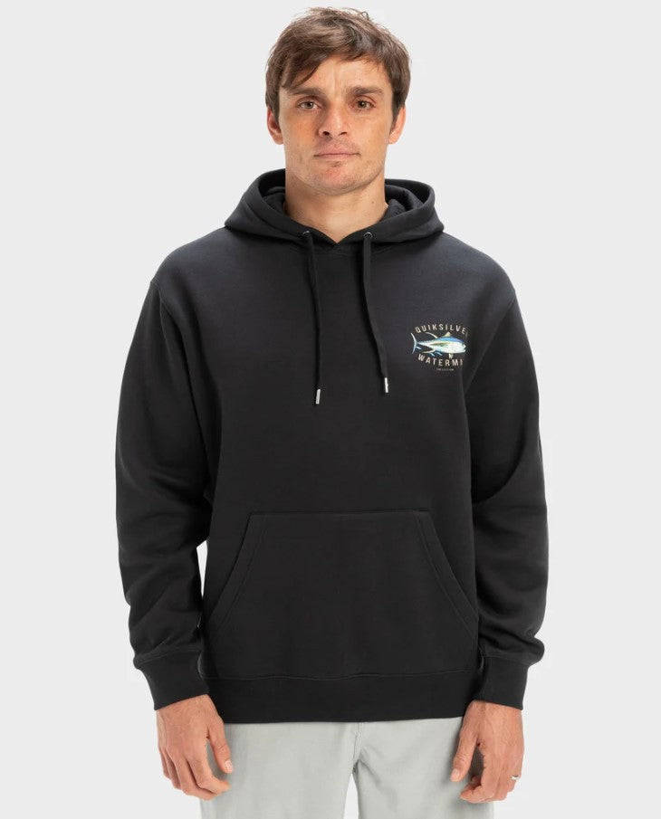 Quiksilver Yellow Fins Hood in black from front