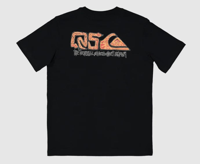 Quiksilver Black Mamba Youth Tee in black from rear