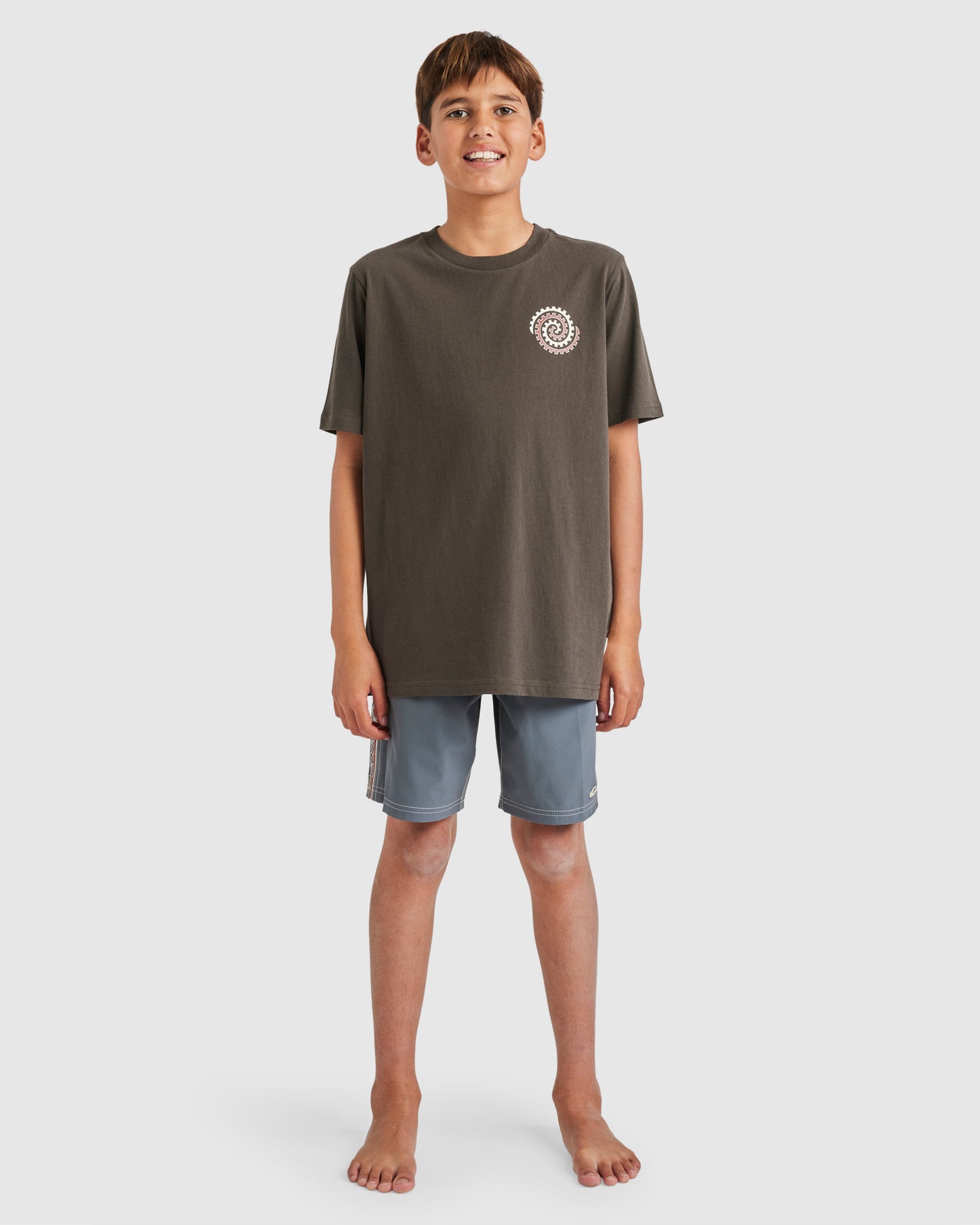 Quiksilver Youth Uru Kehu Butler Tee in turkish coffee colour from front
