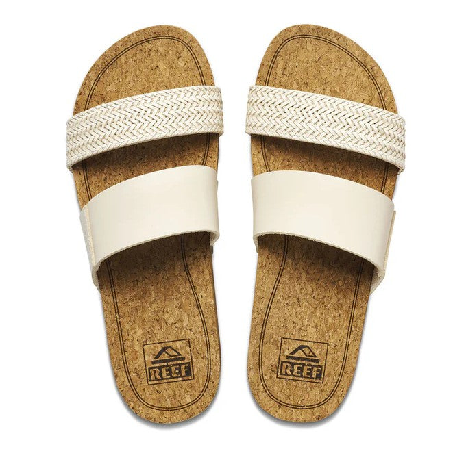Reef Cushion Vista Hi Tx women's Sandals in vintage colourway from top showing a pair