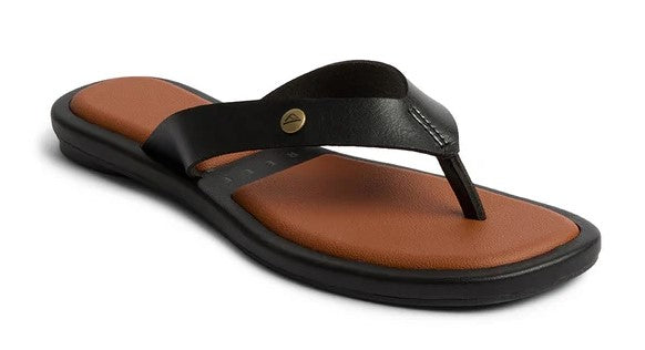 Reef Willow Ella Womens Sandals in black with cocoa colourway from the side