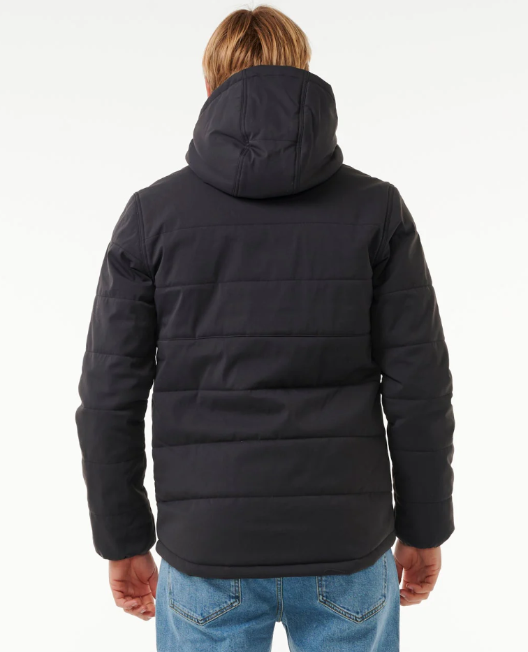Rip Curl Anti Series Ridge Jacket in black from rear