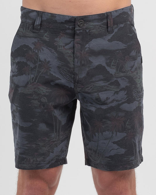 Rip Curl Boardwalk Dreamer's Men's shorts in washed black from front
