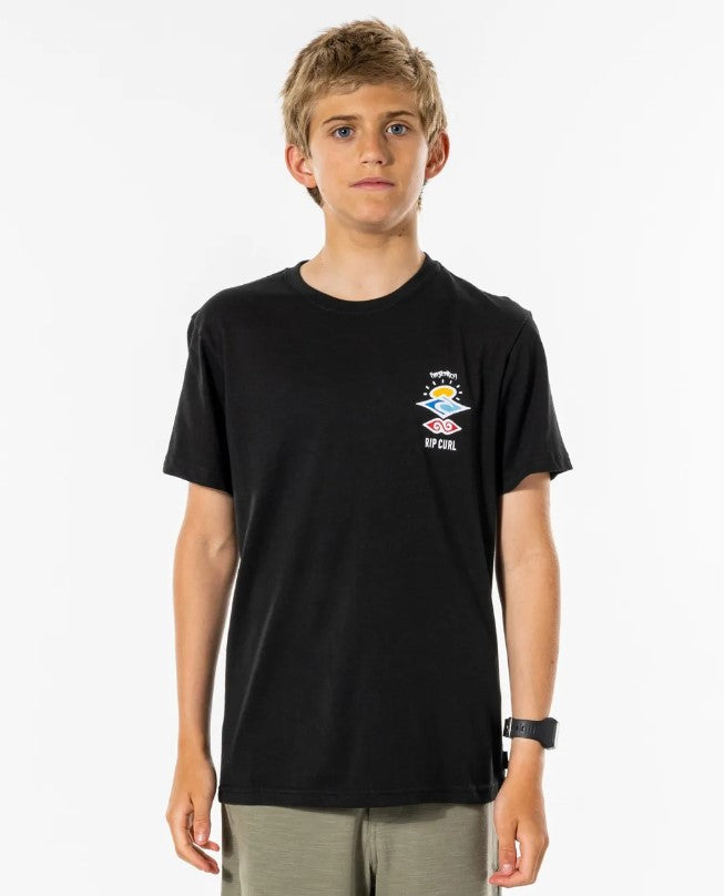 Rip Curl Boys Search Icon Tee black front