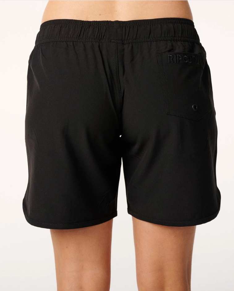 Rip Curl Classic 7" Women's Boardshorts in black from the rear